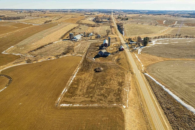 bird's eye view featuring a rural view