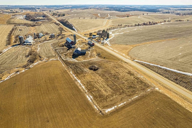 drone / aerial view featuring a rural view