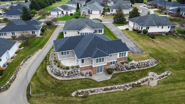 aerial view featuring a residential view