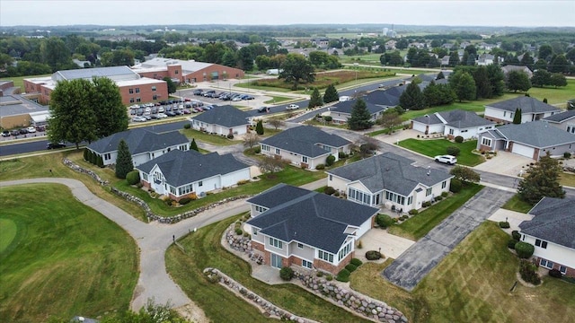 drone / aerial view with a residential view