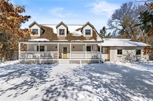 cape cod-style house with a porch