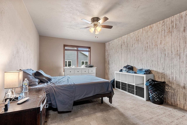 bedroom with carpet and ceiling fan