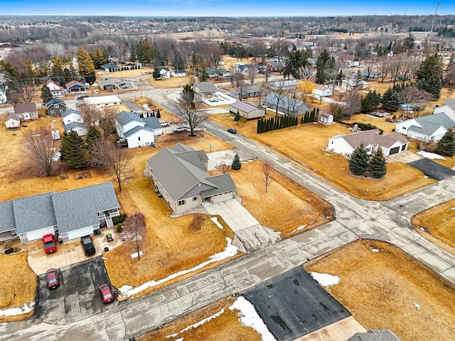 bird's eye view with a residential view