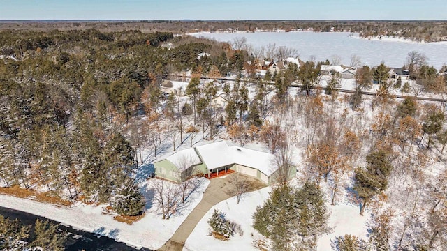 view of snowy aerial view