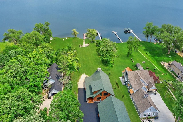 drone / aerial view with a residential view