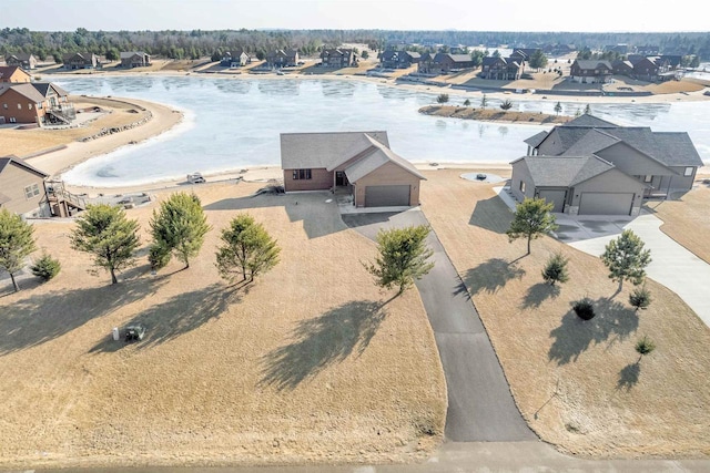 drone / aerial view with a residential view