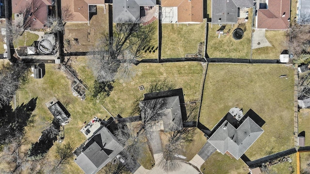 drone / aerial view with a residential view