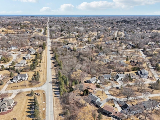 aerial view featuring a residential view