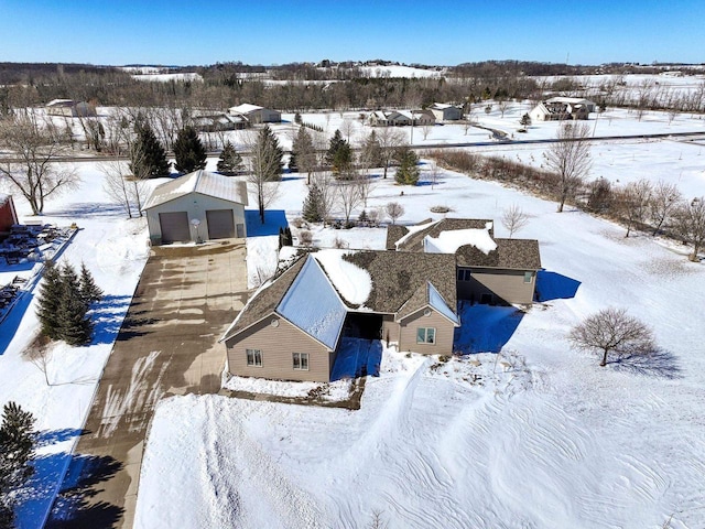 view of snowy aerial view