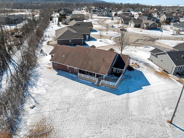 bird's eye view with a residential view