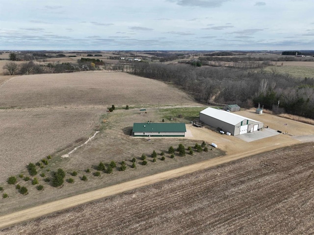 bird's eye view featuring a rural view