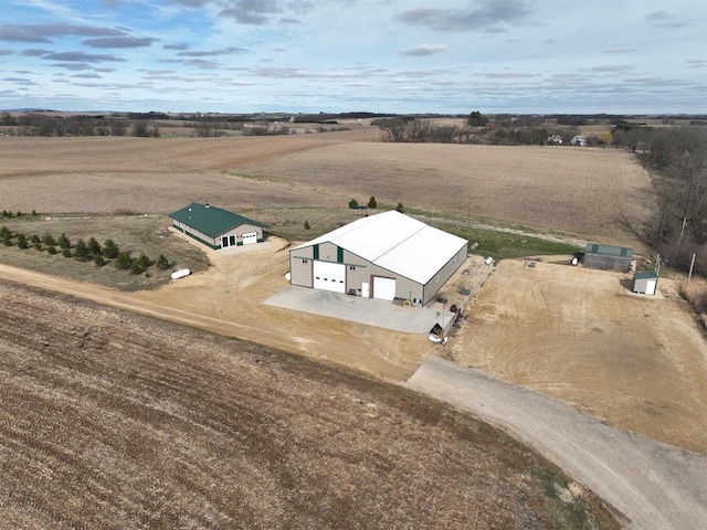 aerial view with a rural view
