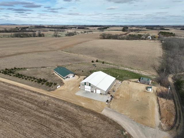 drone / aerial view featuring a rural view