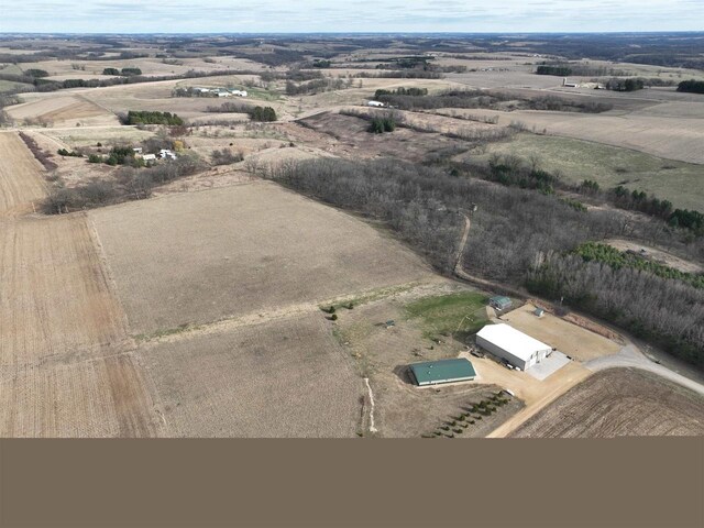 aerial view with a rural view