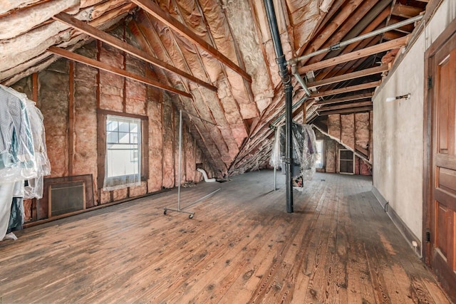 view of attic