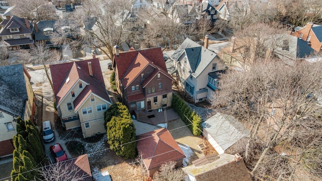 drone / aerial view featuring a residential view