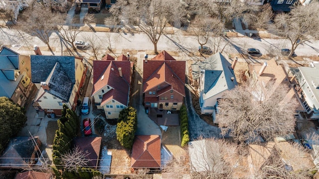 aerial view featuring a residential view