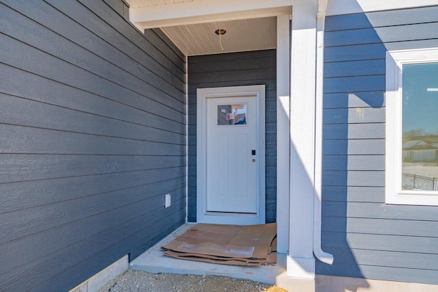 view of doorway to property