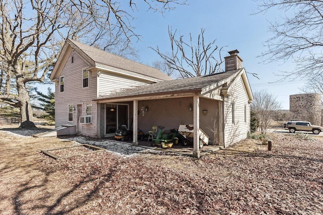 exterior space with a chimney