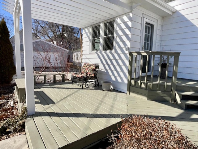 view of wooden terrace