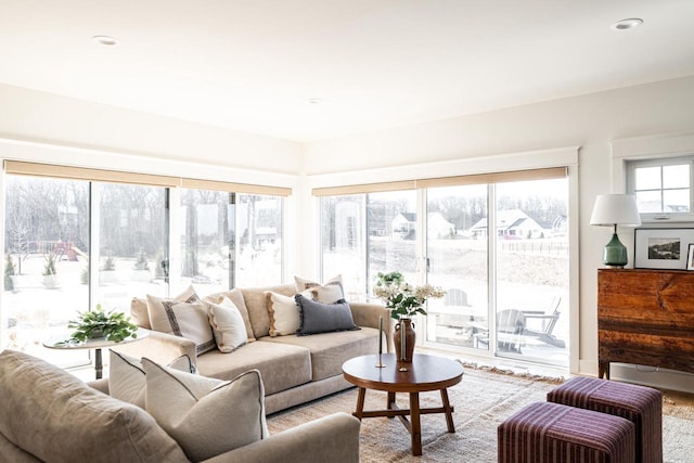 view of sunroom