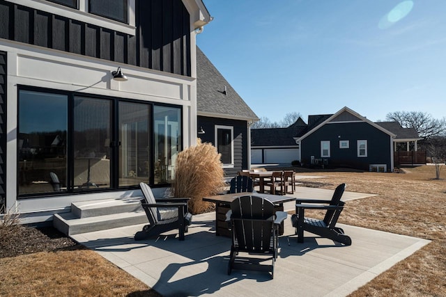 view of patio with outdoor dining area