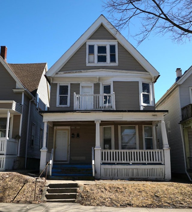 view of front facade featuring a porch