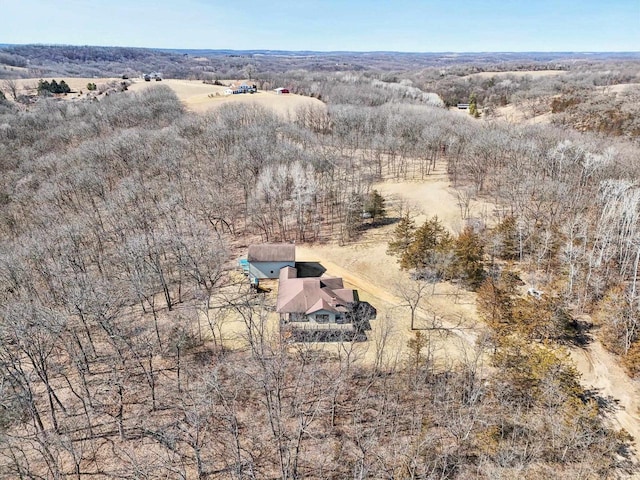 bird's eye view featuring a rural view