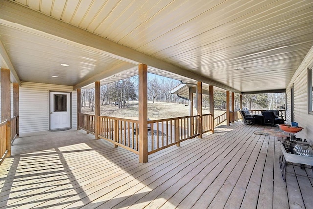 view of wooden terrace