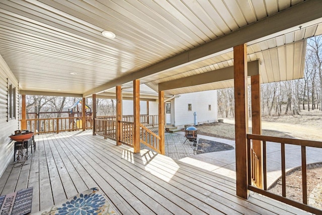 view of wooden terrace