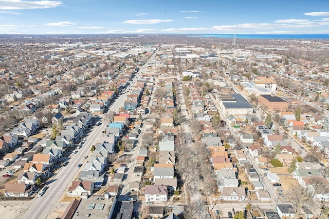 drone / aerial view with a residential view