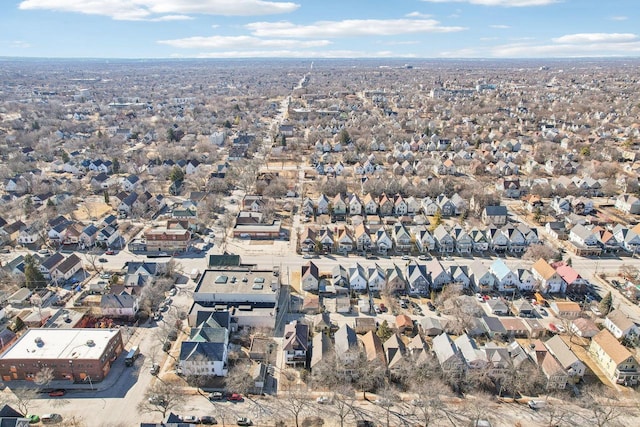 birds eye view of property featuring a residential view