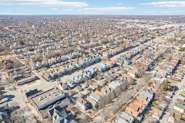 aerial view with a residential view