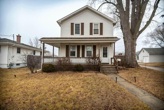 view of front of home with covered porch