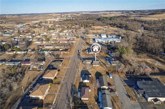 bird's eye view with a residential view