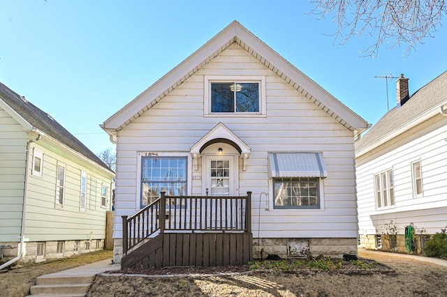 view of bungalow-style home