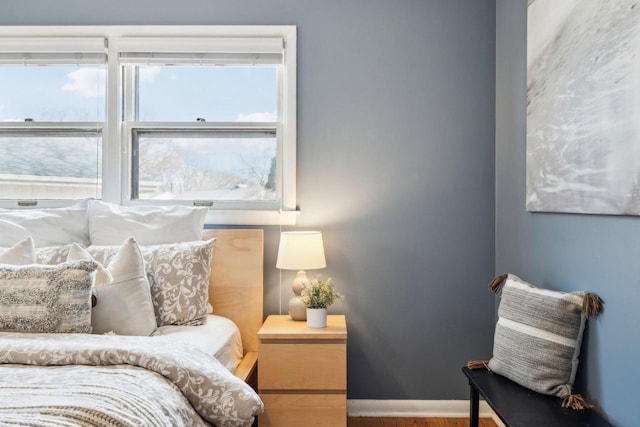 bedroom with baseboards