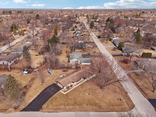 drone / aerial view with a residential view