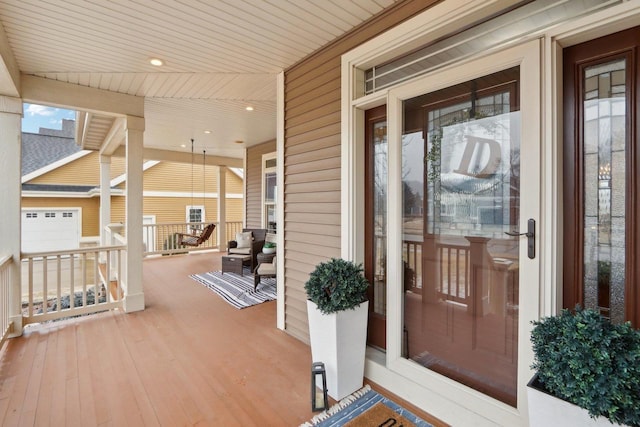 entrance to property with covered porch