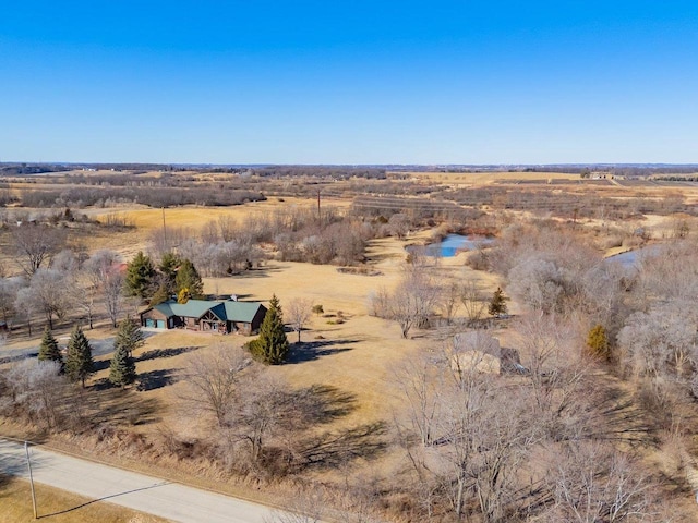 bird's eye view featuring a rural view