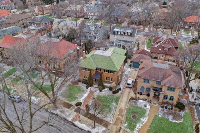 bird's eye view with a residential view