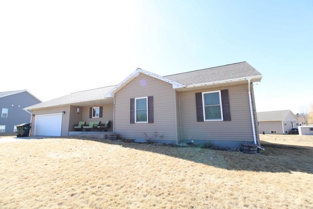 single story home featuring an attached garage