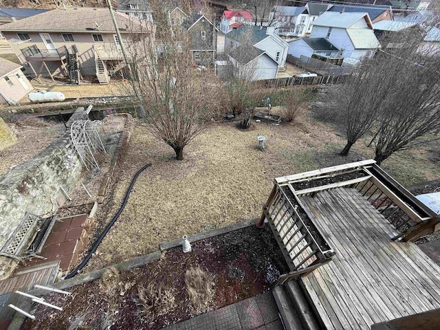 aerial view featuring a residential view