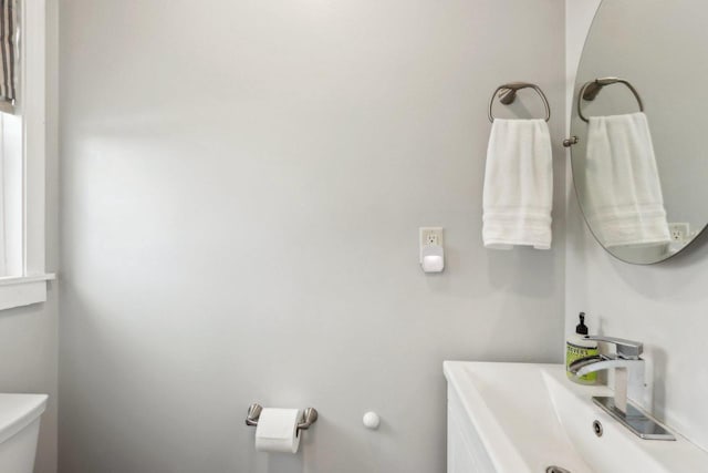 bathroom with a sink and toilet