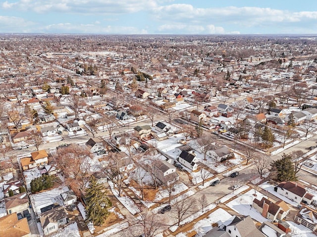 aerial view featuring a residential view