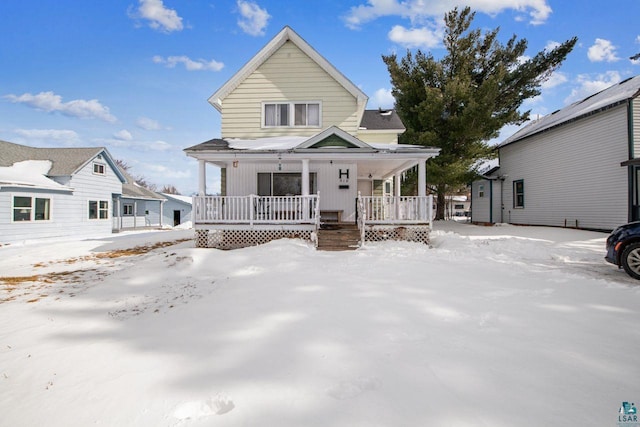 view of front of home with a porch