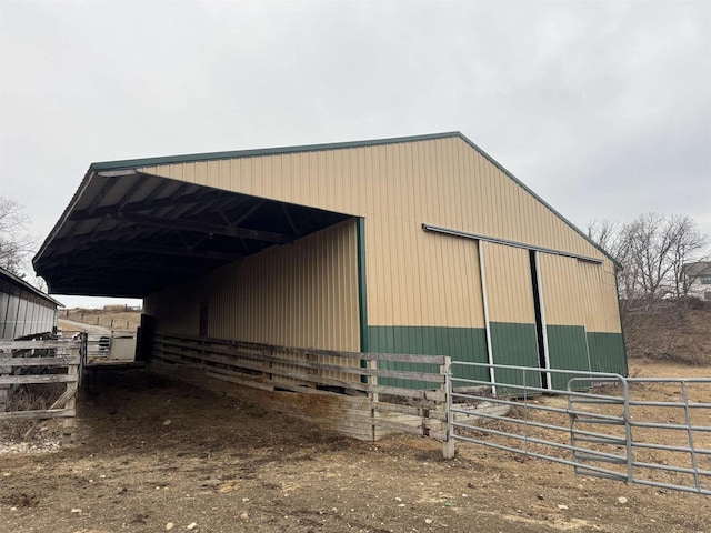 view of horse barn