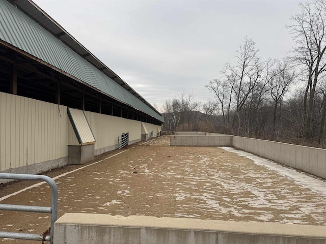 exterior space featuring an exterior structure, an outdoor structure, and central AC unit