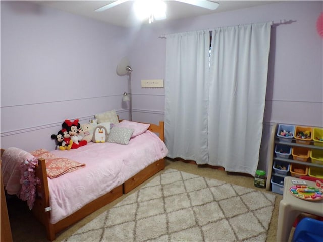 bedroom with a ceiling fan