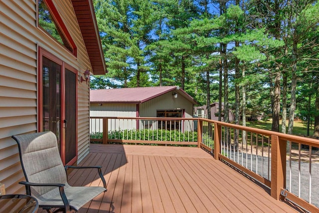 1680 N Aurora Ln, Nekoosa, WI 54457 - view of wooden terrace